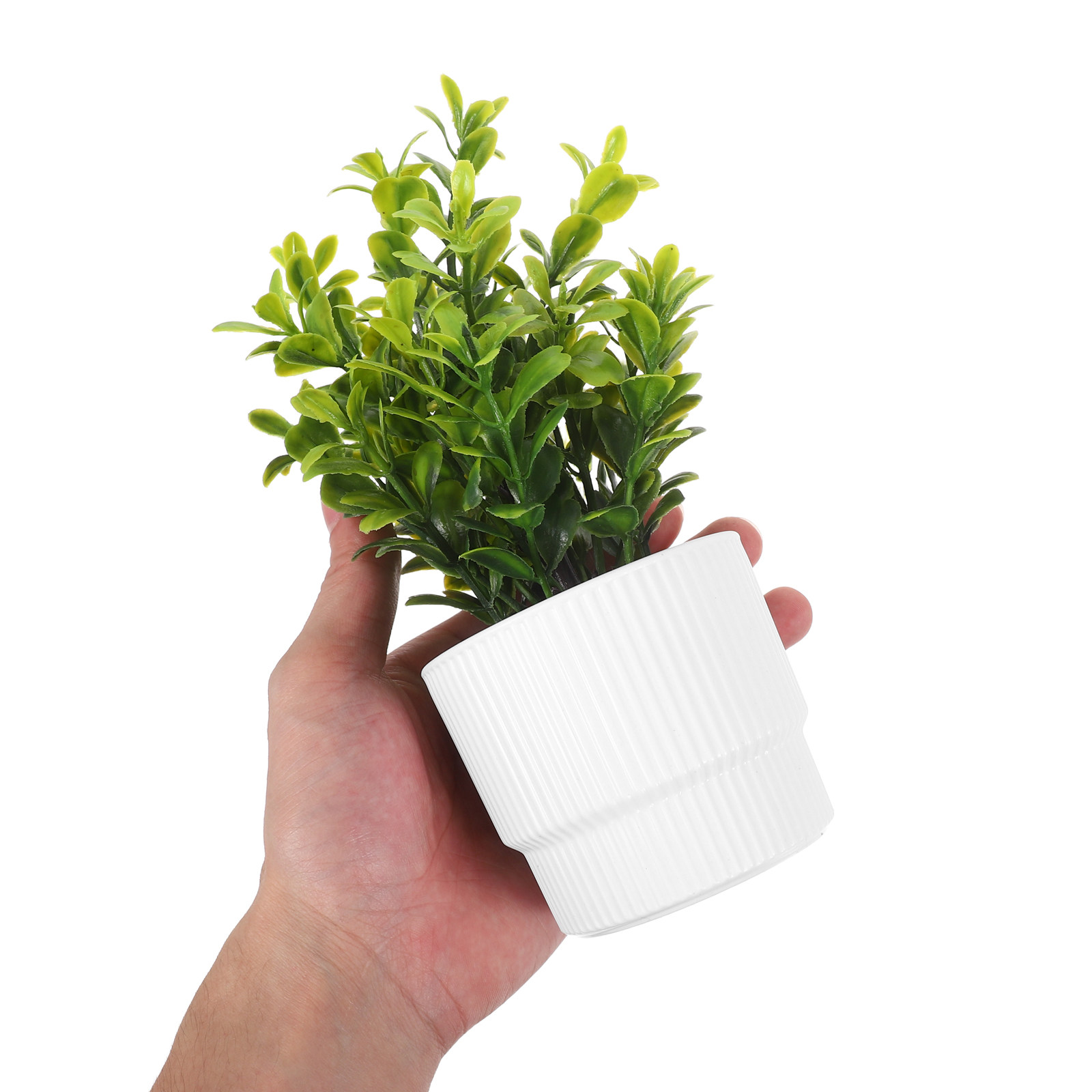 Plant Pot Small Desk - ต้นยูคาลิปตัสจำลองขนาดเล็ก 3 ชิ้น ปลอดภัยสำหรับสัตว์เลี้ยง ต้นไม้ปลอมสำหรับตกแต่งภายใน เหมาะสำหรับวางบนโต๊ะ
