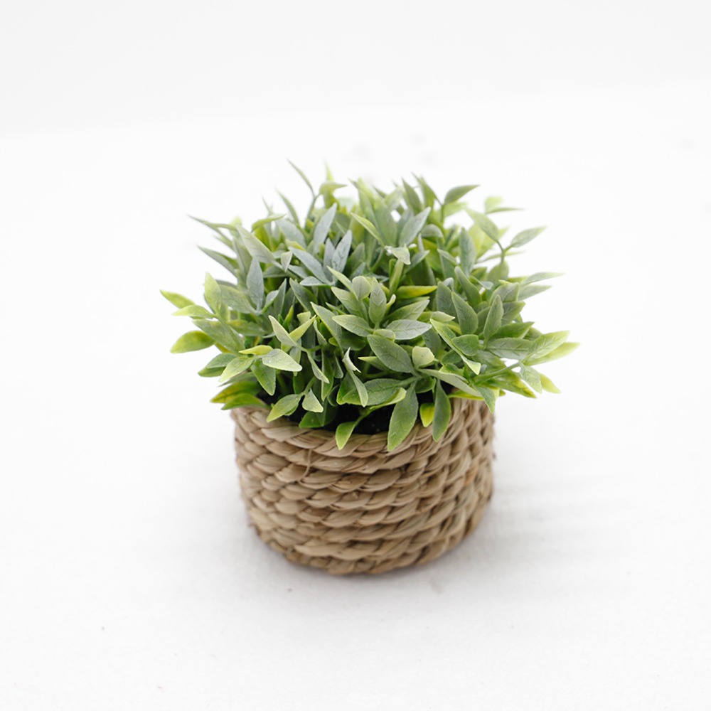 Plant Pot Small Desk - ต้นไม้ปลอมขนาดเล็กในกระถาง ต้นไม้ประดิษฐ์สีเขียวเหมือนจริง กระถางตกแต่งสำหรับโต๊ะทำงาน ห้องนั่งเล่น ห้องนอน โต๊ะ