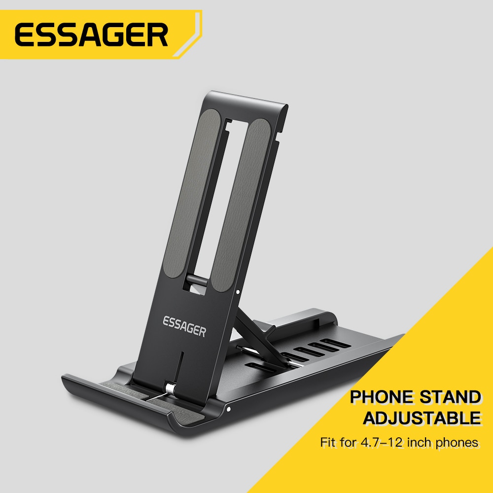 Desk Setup Apple - Essager ขาตั้งตั้งโต๊ะแบบพกพาพับได้, ขาตั้งโทรศัพท์มือถือขนาดเล็กสำหรับ iPhone 13 PRO