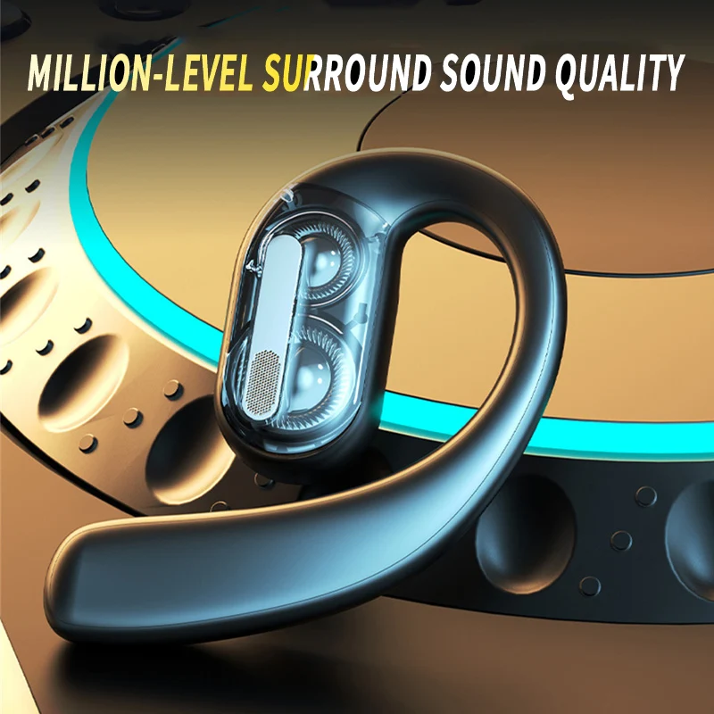 Headphone Hook Under - หูฟังไร้สายบลูทูธชุดหูฟังเปิดเต็มรูปแบบ Air Conduction หูฟังหูฟังแฮนด์ฟรีตัดเสียงรบกวน Audifonos กีฬา