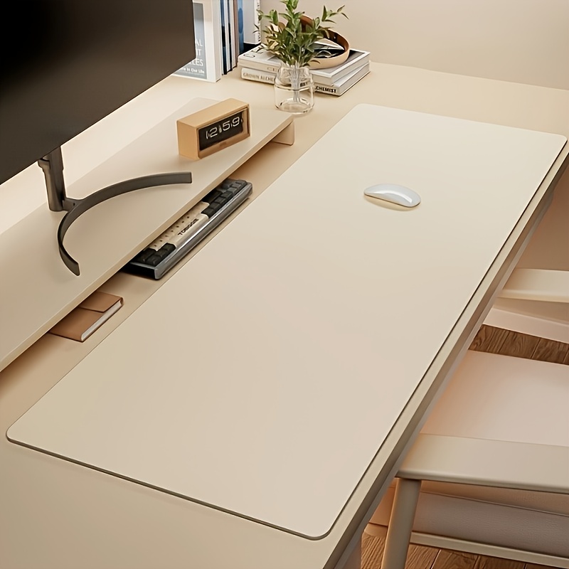 Desk Setup Clean - แผ่นรองเมาส์หนัง PU ขนาดใหญ่ 1 ชิ้น, แผ่นรองโต๊ะกันลื่นกันน้ำสำหรับสำนักงานหรือบ้าน,