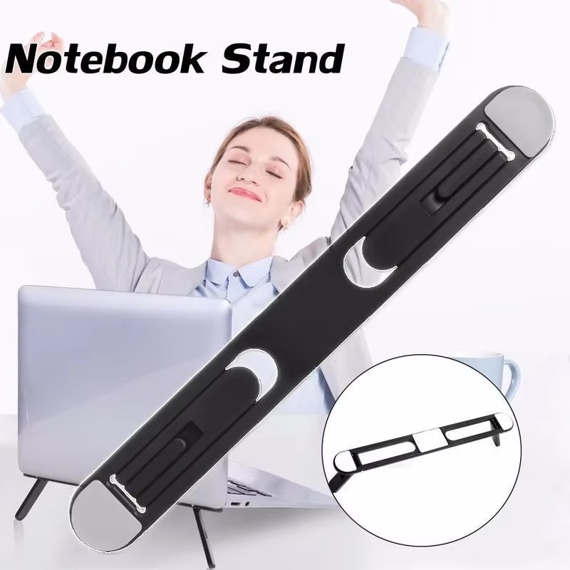 Desk Setup Macbook - ขาตั้งแล็ปท็อปแบบพับได้อเนกประสงค์ ขาตั้งคีย์บอร์ด แท่นวางโน้ตบุ๊กแบบพกพา แผ่นรองระบายความร้อน สำหรับ Macbook