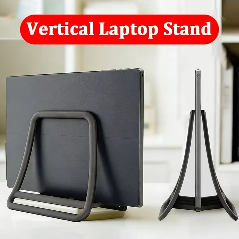 Desk Setup Macbook - ขาตั้งแล็ปท็อปแนวตั้งกันลื่น ขาตั้งแล็ปท็อปแบบถอดได้ แท่นวางโน้ตบุ๊กสำหรับ Macbook Air Pro