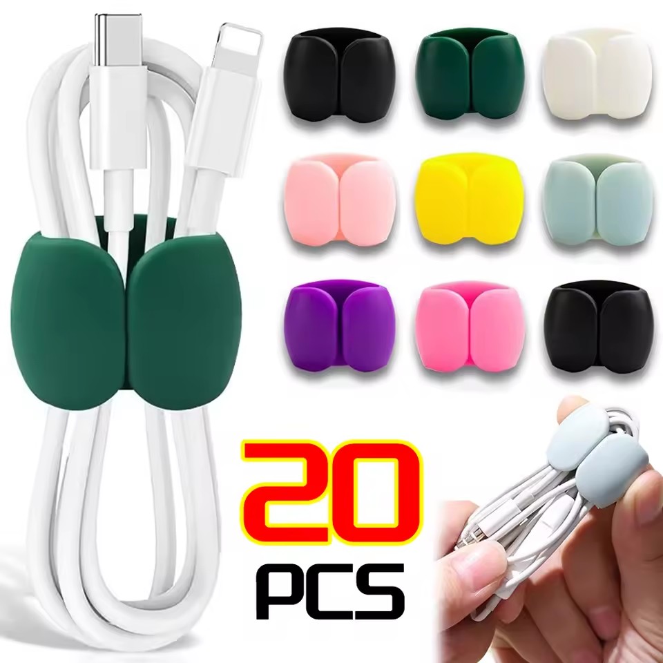Headphone Hook Under - 10/5/1PCS ที่เก็บสายเคเบิลอเนกประสงค์ USB ที่ยึดสายเคเบิล คลิปจัดการสายไฟ ที่เก็บสายหูฟัง