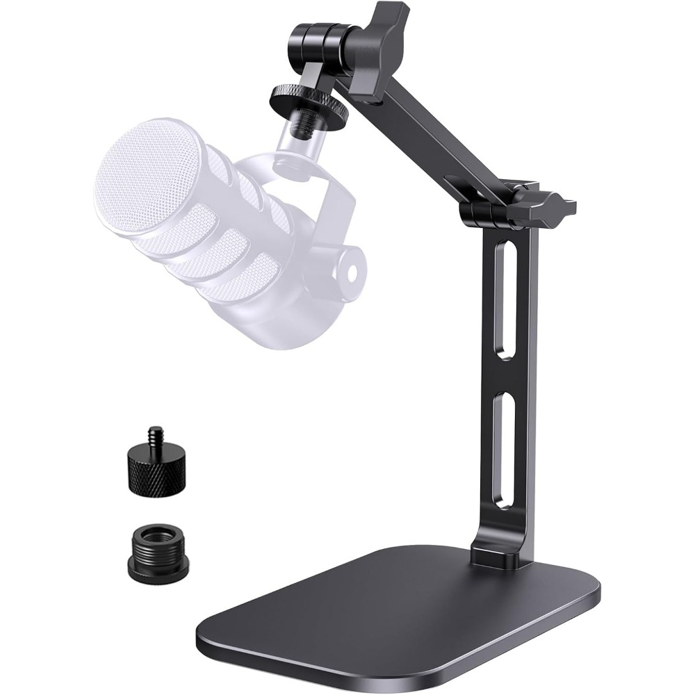 Desk Setup Streaming - ขาตั้งไมโครโฟนแบบตั้งโต๊ะ ทนทาน รับน้ำหนักได้สูงสุด 2.68 ปอนด์ เหมาะสำหรับการตั้งค่าสตรีมมิ่งในโฮมออฟฟิศ