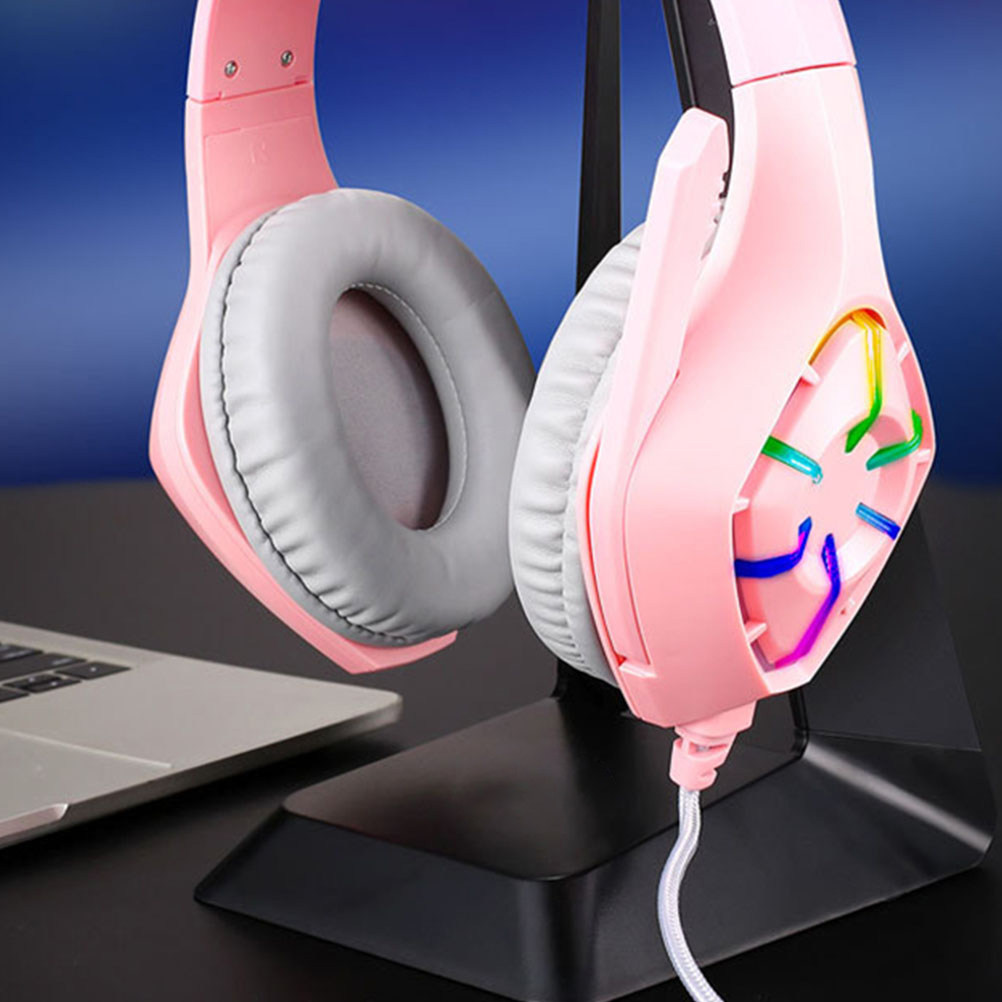 Desk Setup Headphones - ขาตั้งหูฟังสำหรับโต๊ะเกมมิ่ง ที่แขวนหูฟัง ABS ช่วยจัดระเบียบอุปกรณ์ เพิ่มบรรยากาศการเล่นเกม อุปกรณ์เสริมสำหรับการตั้งค่าเกม