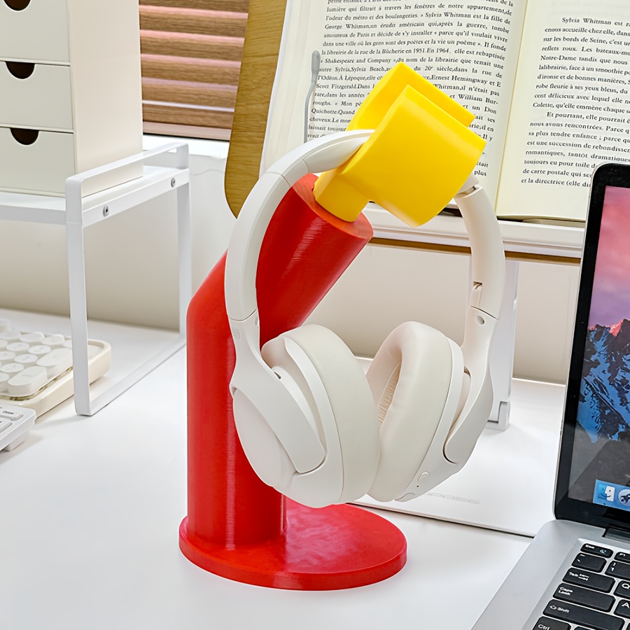 Desk Setup Headphones - ขาตั้งหูฟังและชั้นวางของแบบสร้างสรรค์ – ตะขอเก๋ไก๋สำหรับจัดวางอุปกรณ์เล่นเกม ของตกแต่งที่ใช้งานได้จริงสำหรับทุกห้อง