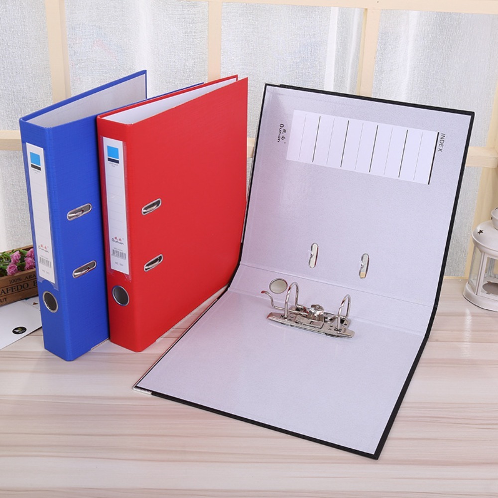Ring Binder Box - ที่ยึดเกาะสองรูแบบพกพาที่แฟ้มสองห่วง2ห่วงอุปกรณ์สำนักงานแฟ้มพลาสติก