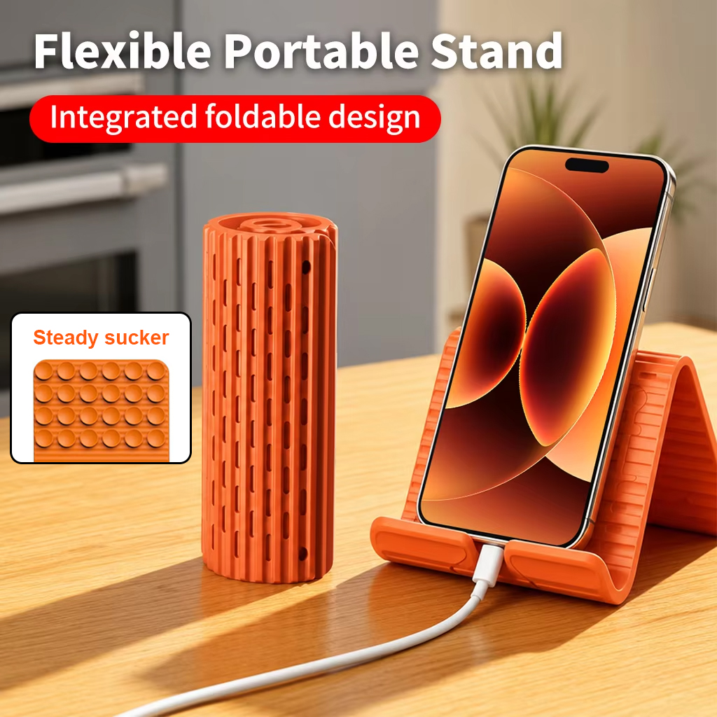 Dual Phone Holder - ขายึดโทรศัพท์มือถือแบบติดผนัง, ขายึดโทรศัพท์มือถือแบบพับได้หลายมุม, ขายึดโทรศัพท์มือถือแบบพกพาบางเฉียบ