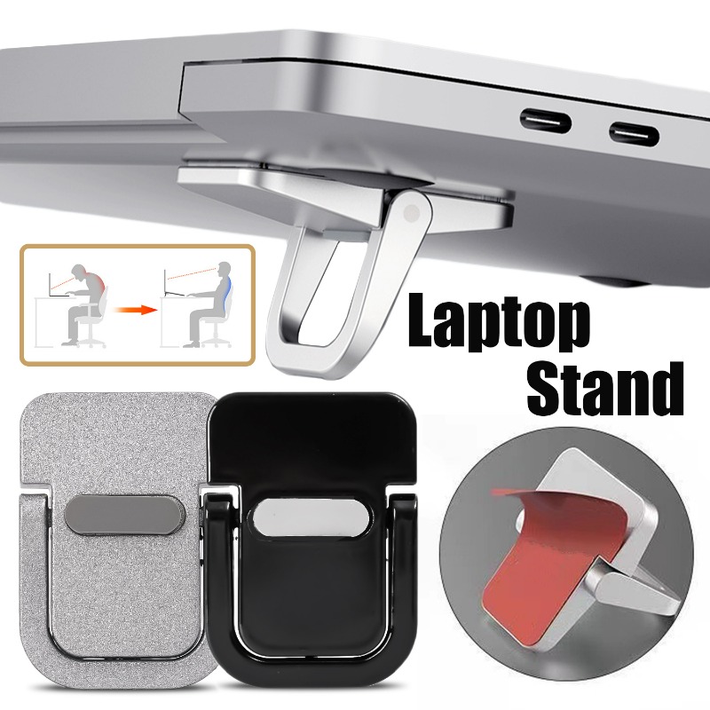 Desk Setup Macbook - ขาตั้งคีย์บอร์ด 2 ชิ้น, ขาตั้งแล็ปท็อปขนาดเล็กสำหรับโต๊ะทำงาน, ขาตั้งแล็ปท็อปแบบพกพา ใช้ได้กับ