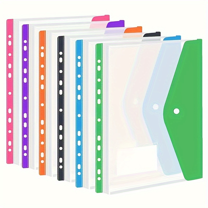 Ring Binder Box - แฟ้มพลาสติกหลากสีพร้อมกระดุมล็อค 11 ช่องใส่เอกสารขนาด A4 แบบขยายได้ 6