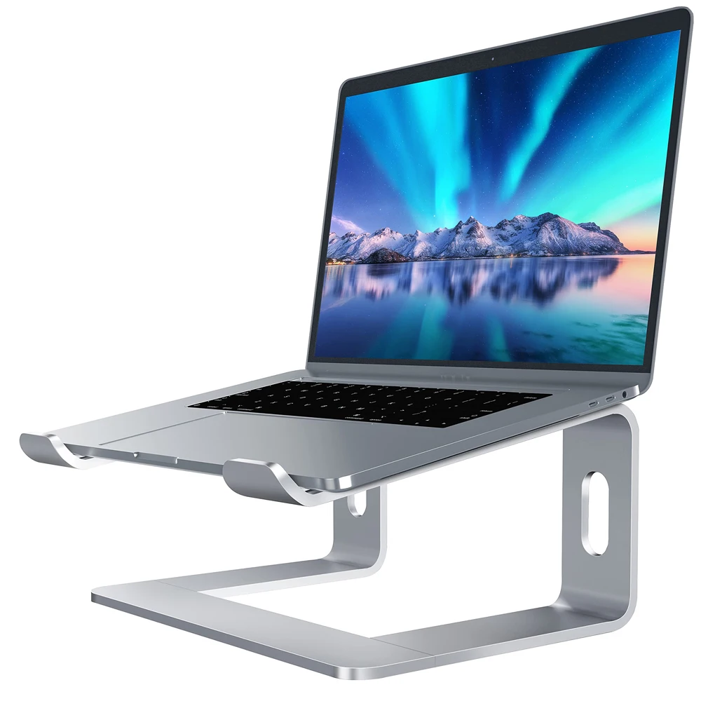 Desk Setup Macbook - ขาตั้งแล็ปท็อป Ergonomic แล็ปท็อปลิฟท์โต๊ะคอมพิวเตอร์ Luminum Riser ผู้ถือโลหะสําหรับ