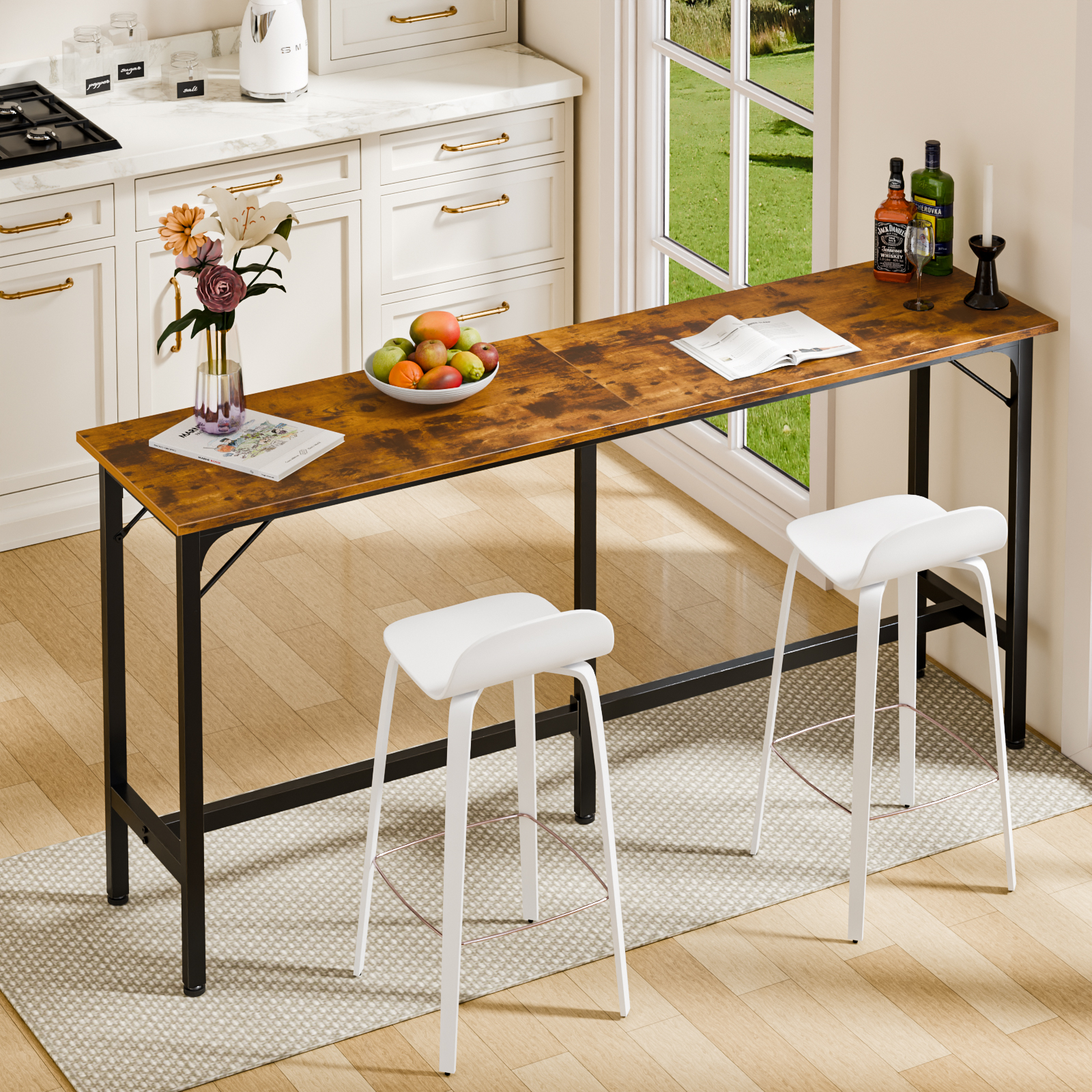 Desk Setup Home - โต๊ะกาแฟทรงสี่เหลี่ยมสูง รุ่น JHK 71IN โต๊ะบาร์ โต๊ะข้าง