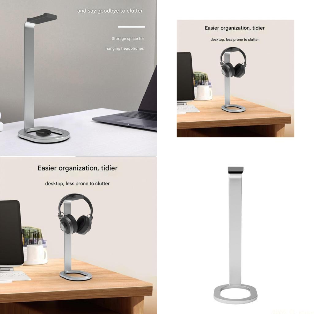 Desk Setup Headphones - M5TD อลูมิเนียมอัลลอยด์ชุดหูฟังผู้ถือ Anodized Nonslip ด้านล่างสำหรับชุดหูฟังสำหรับเล่นเกม