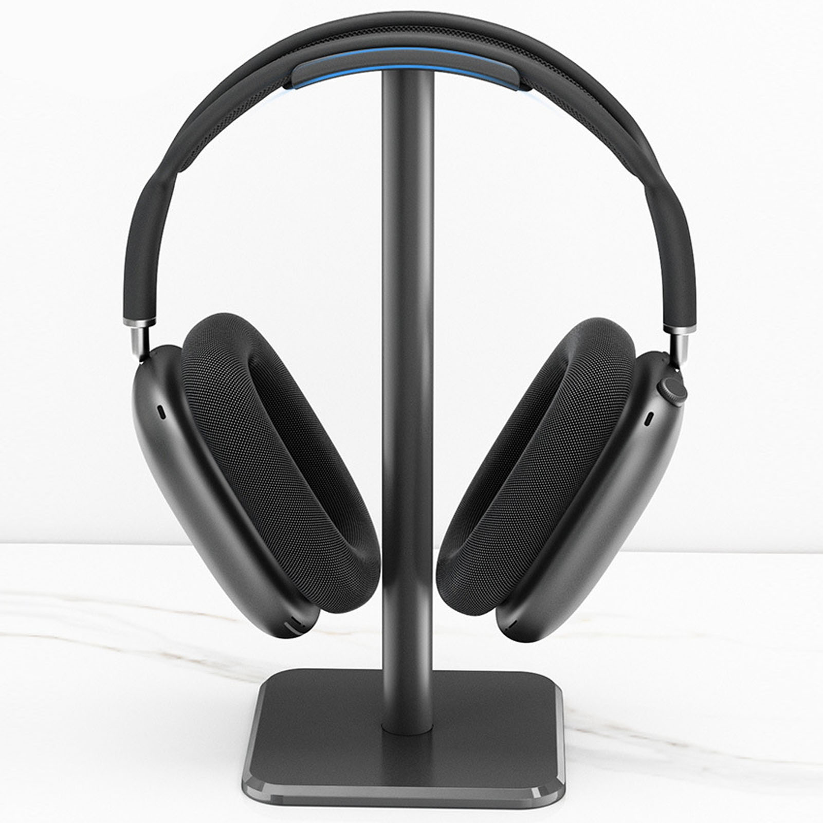Headphone Hook Under - ขาตั้งหูฟังมุมโค้งมนฐานกันลื่นถาด TPU แถบโลหะที่ทนทานชุดหูฟังสําหรับ Home GAMING Office