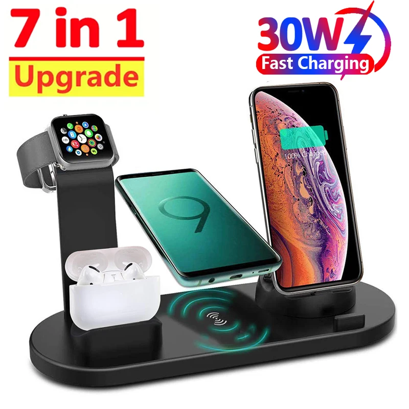 Desk Setup Apple - 7 In 1 Wireless Charger Stand