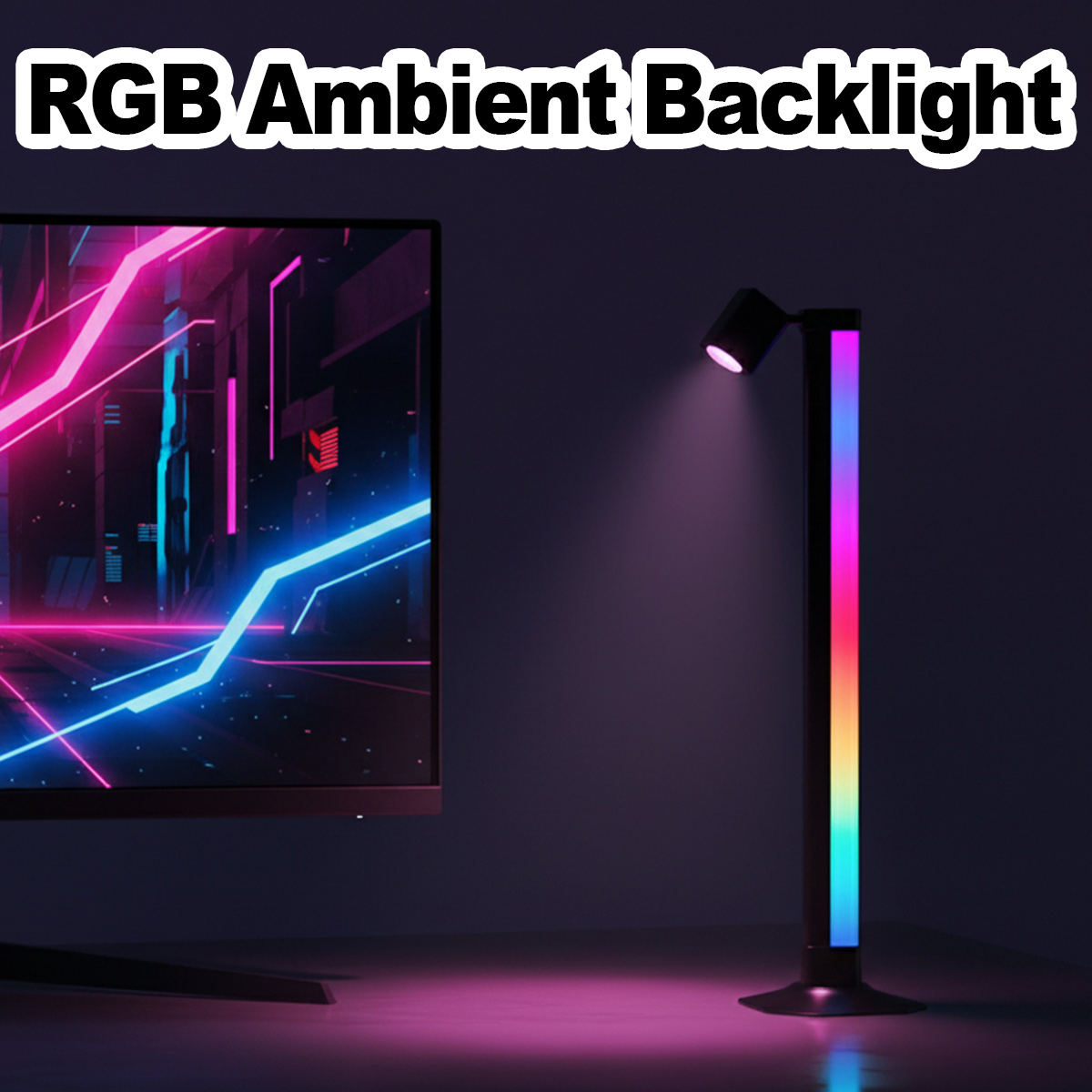 Desk Setup Art - ไฟ LED RGB อัจฉริยะ ควบคุมผ่านแอพ ซิงค์เพลงได้