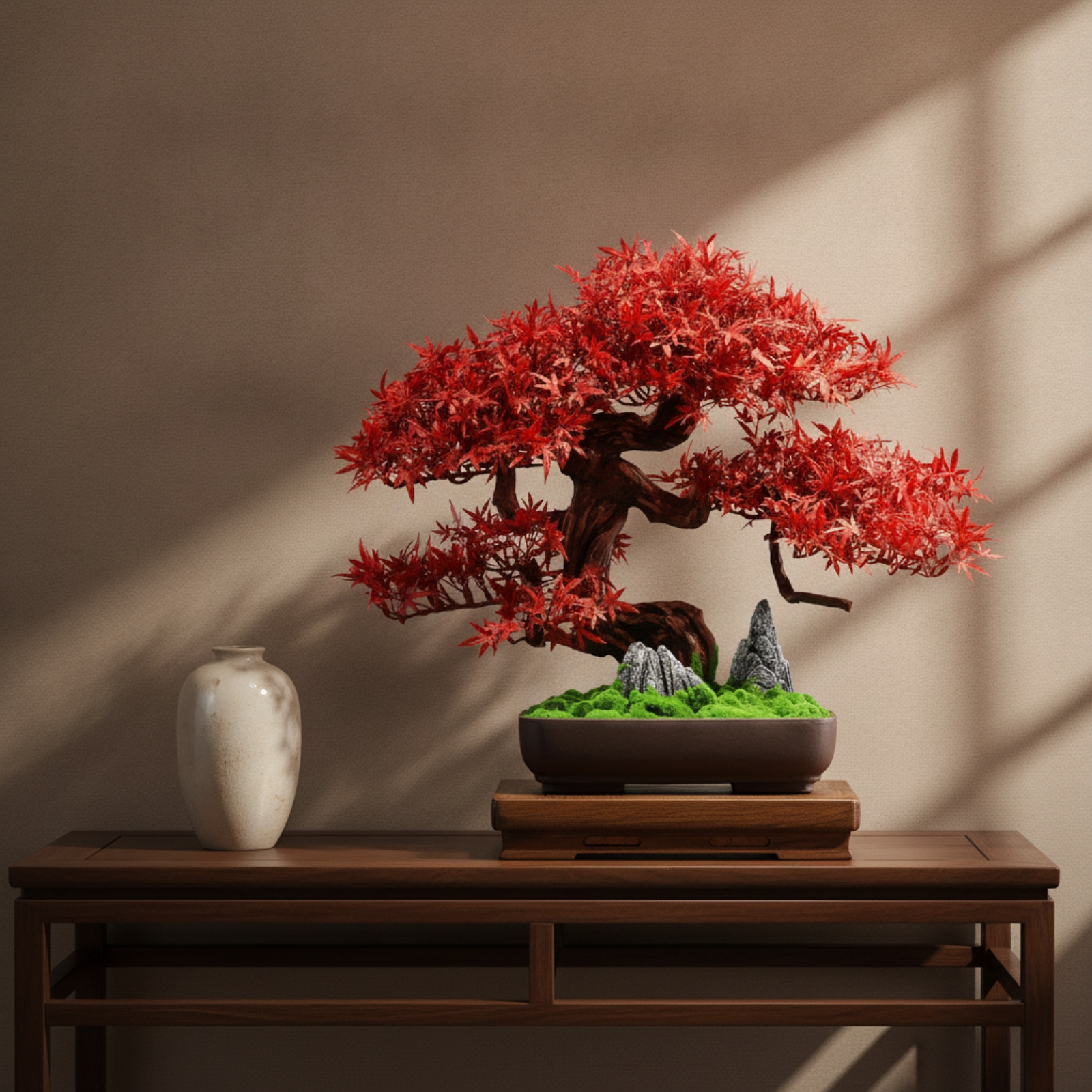 Plant Pot Small Desk - ต้นบอนไซประดิษฐ์ขนาดเล็ก ต้นบอนไซพร้อมกระถาง ต้นไม้ปลอมในกระถาง ขนาดกะทัดรัด ตั้งโต๊ะได้ เหมาะสำหรับโต๊ะทำงาน