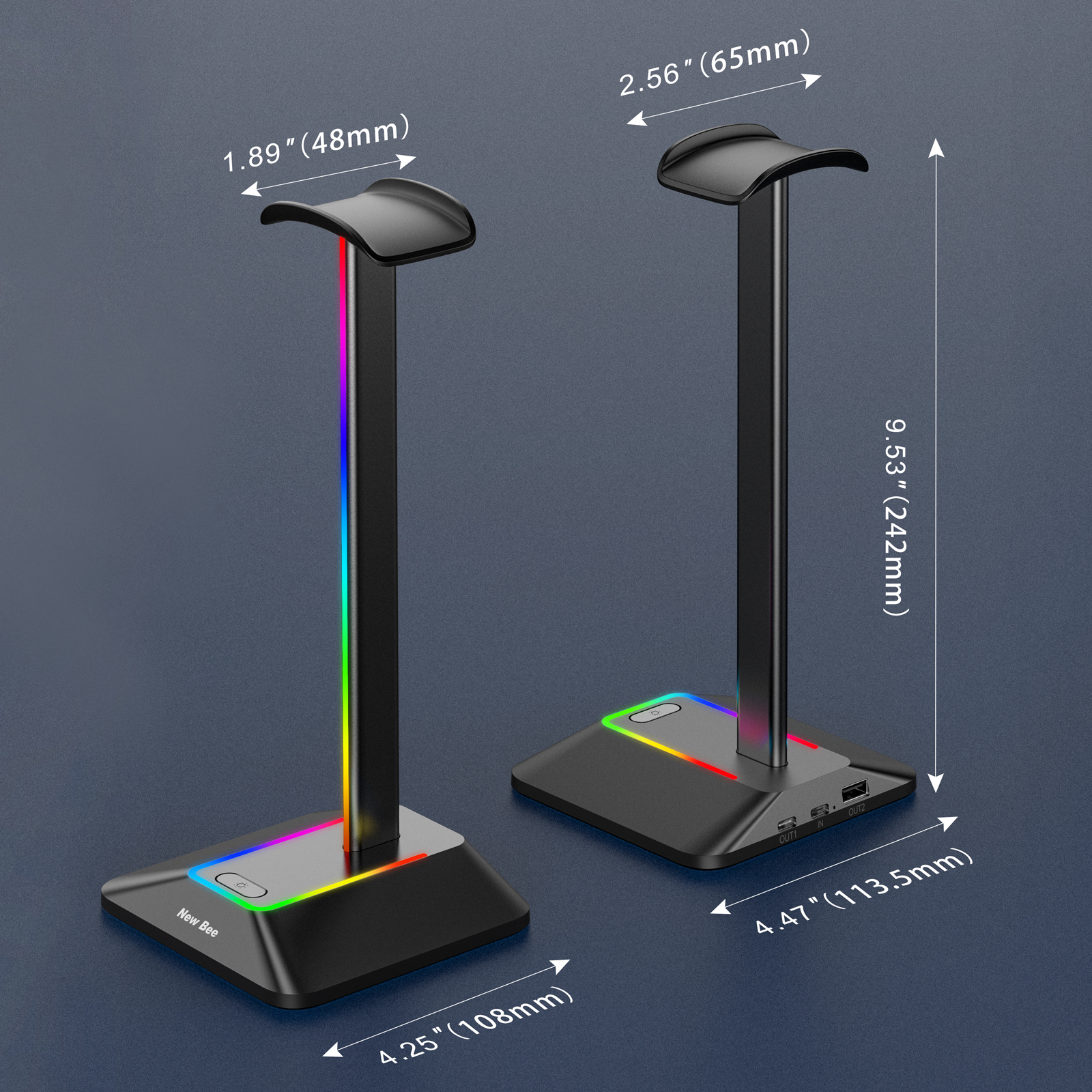 ใหม่ Bee Z8 RGB หูฟัง Stand Ho - Headphone Hook Under บทวิจารณ์และราคา
