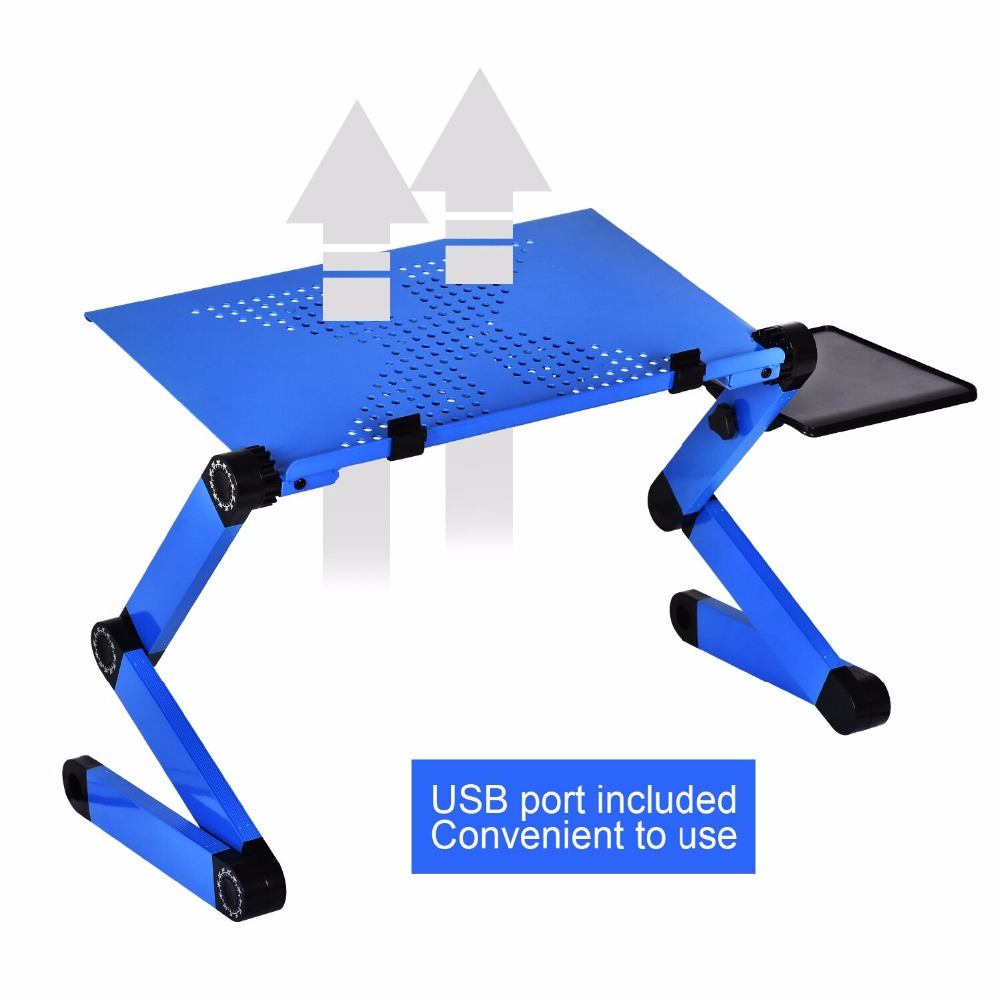 อลูมิเนียมตารางปรับแบบพกพาพับโ - Desk Setup Pc บทวิจารณ์และราคา