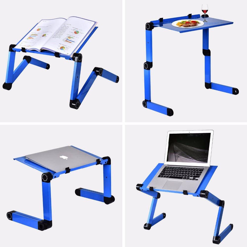 อลูมิเนียมตารางปรับแบบพกพาพับโ - Desk Setup Pc บทวิจารณ์และราคา