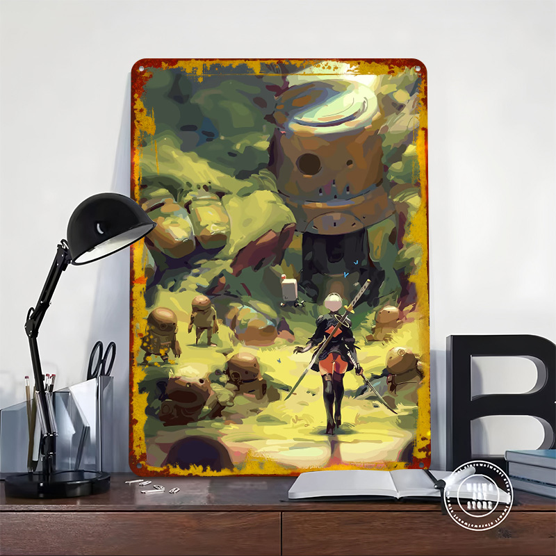 โปสเตอร์โลหะลาย Nier Automata: - Desk Setup Art บทวิจารณ์และราคา
