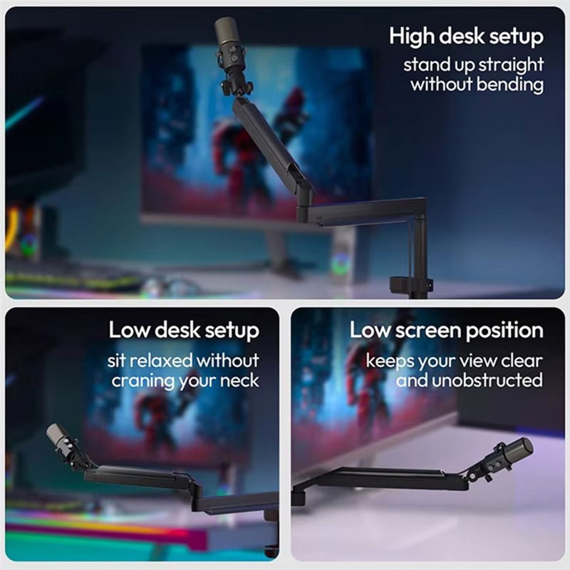 PHILE-ZJ05 ไมโครโฟนบูมปรับระดั - Desk Setup Streaming บทวิจารณ์และราคา