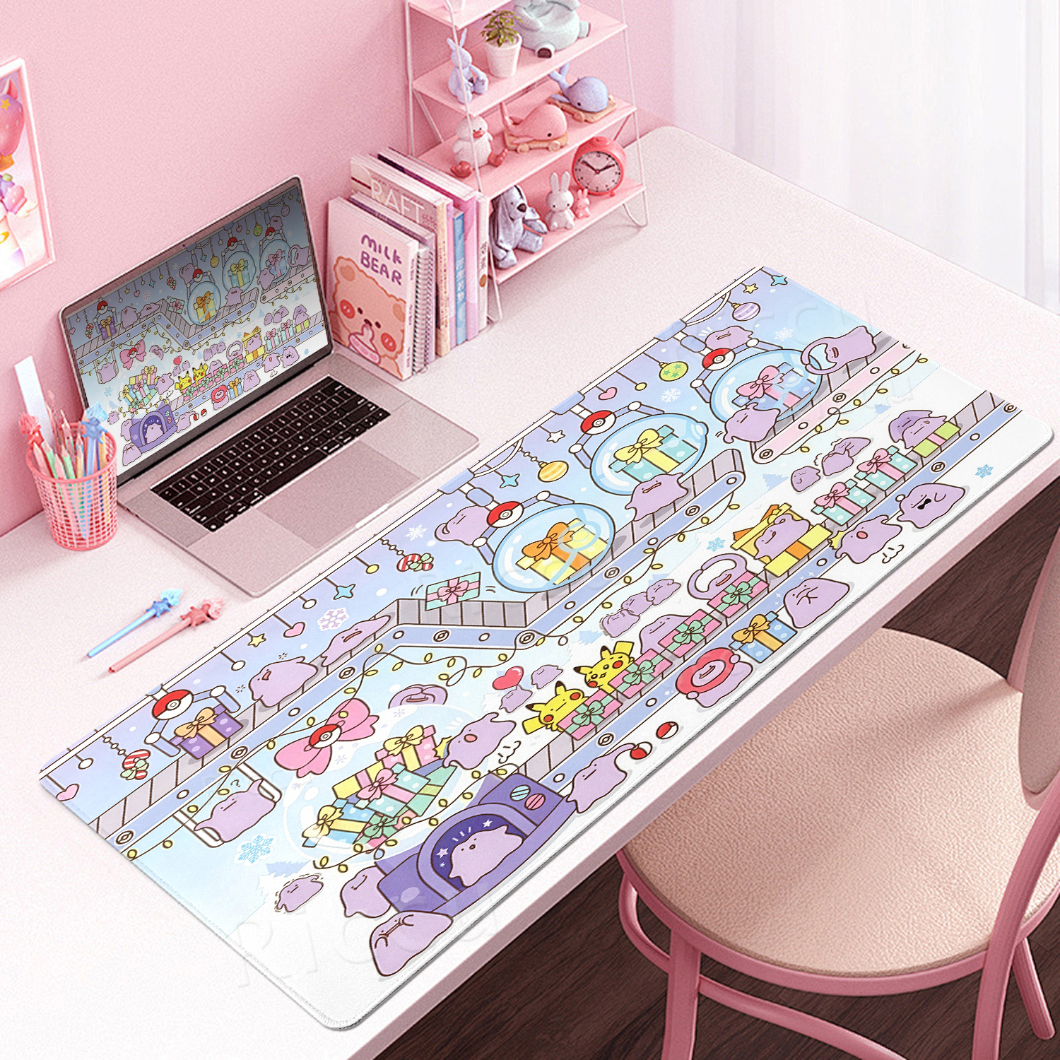 แผ่นรองเมาส์ลายการ์ตูนโปเกมอน  - Desk Setup Accessories Aesthetic บทวิจารณ์และราคา