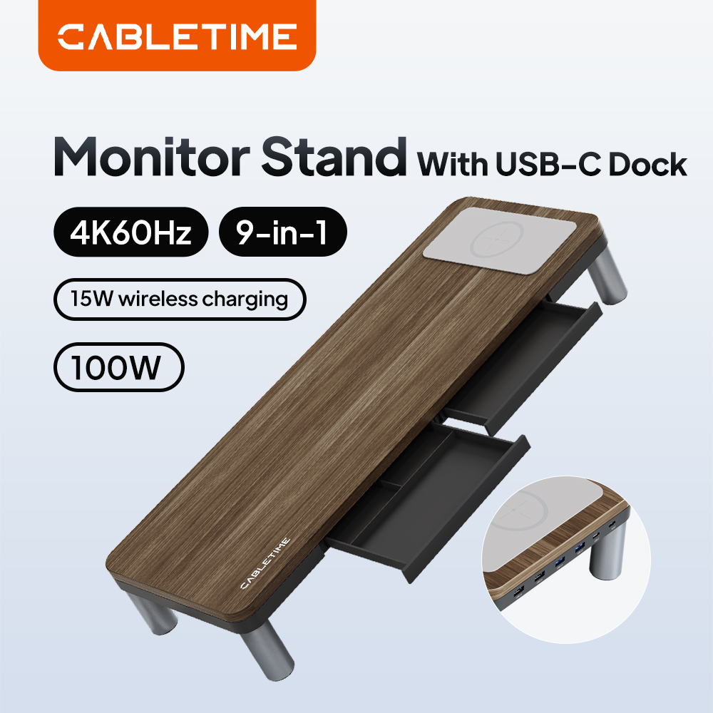 CABLETIME ขาตั้งจอพร้อมฮับ USB - Desk Setup Macbook บทวิจารณ์และราคา