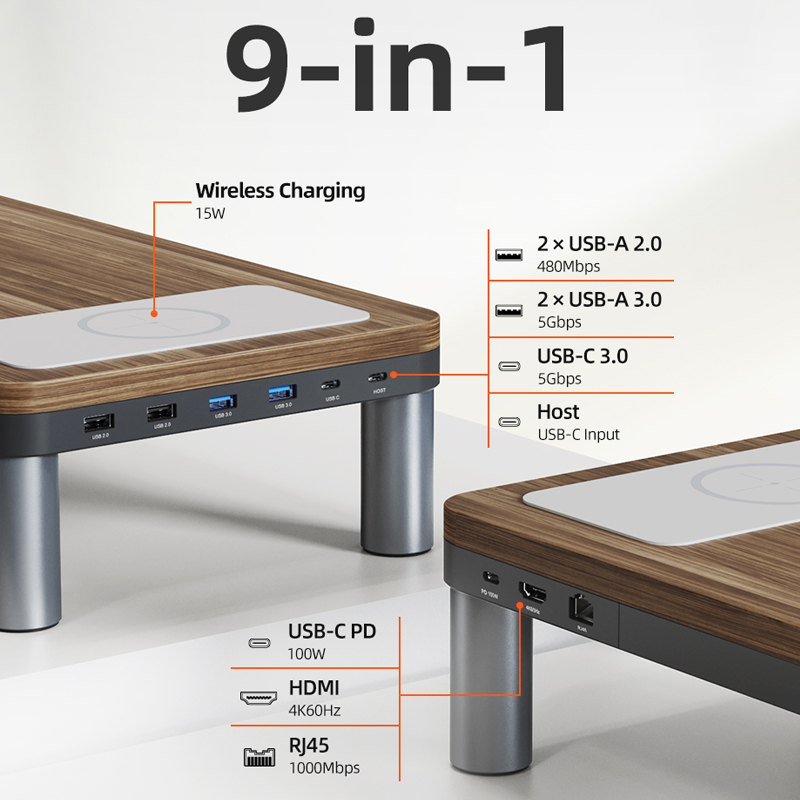 CABLETIME ขาตั้งจอพร้อมฮับ USB - Desk Setup Macbook บทวิจารณ์และราคา