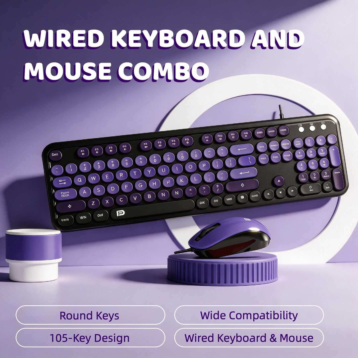 ชุดคีย์บอร์ดและเมาส์ลายเครื่อง - Desk Setup Accessories Aesthetic บทวิจารณ์และราคา
