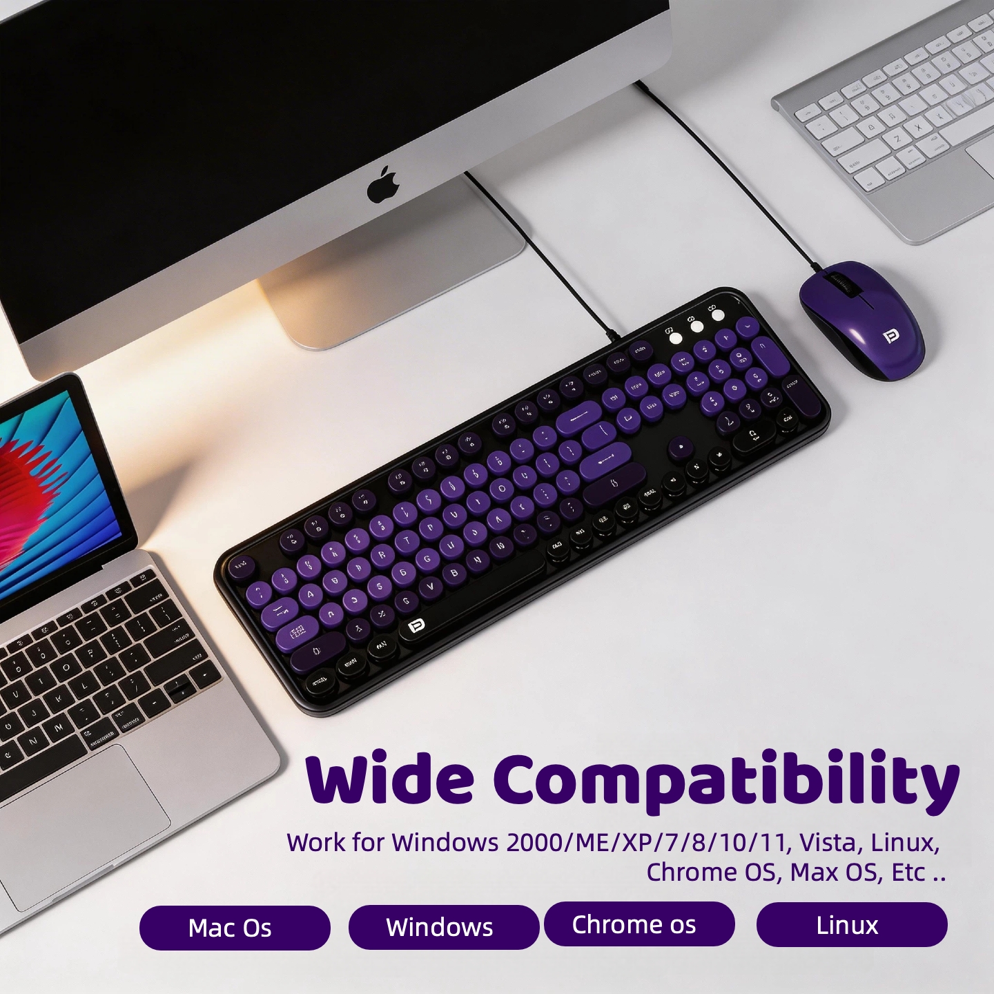 ชุดคีย์บอร์ดและเมาส์ลายเครื่อง - Desk Setup Accessories Aesthetic บทวิจารณ์และราคา