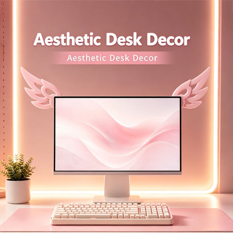 ของตกแต่งปีก 3D สไตล์คาวาอี้สำ - Setup Desk Monitor บทวิจารณ์และราคา