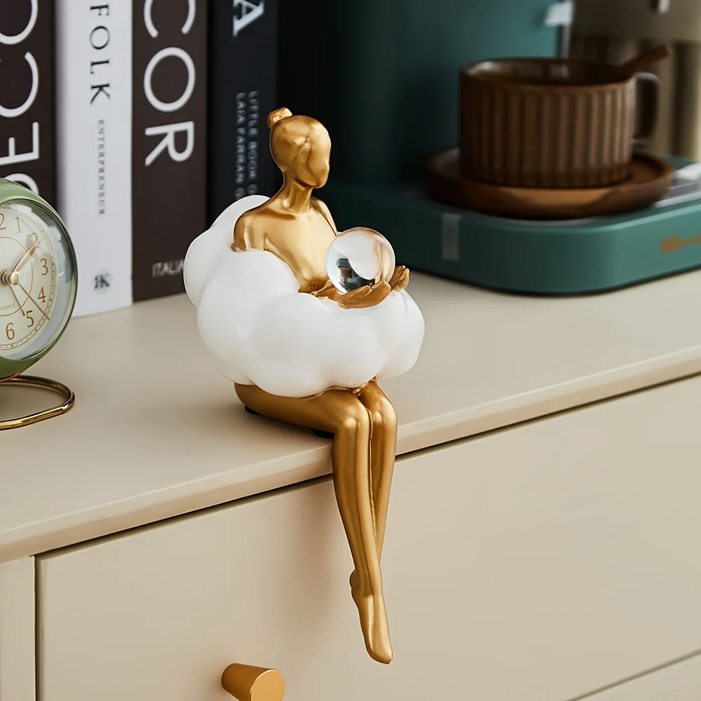 Cloud Girl ประติมากรรมบทคัดย่อ - Desk Setup Design บทวิจารณ์และราคา