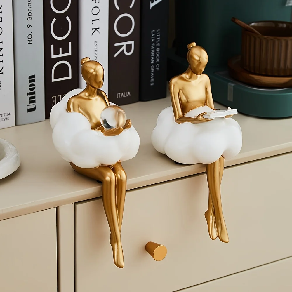 Cloud Girl ประติมากรรมบทคัดย่อ - Desk Setup Design บทวิจารณ์และราคา