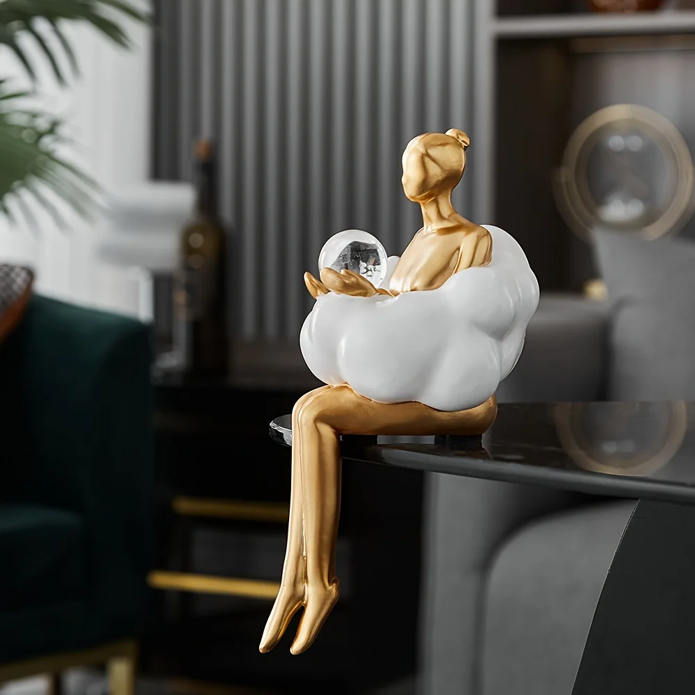 Cloud Girl ประติมากรรมบทคัดย่อ - Desk Setup Design บทวิจารณ์และราคา