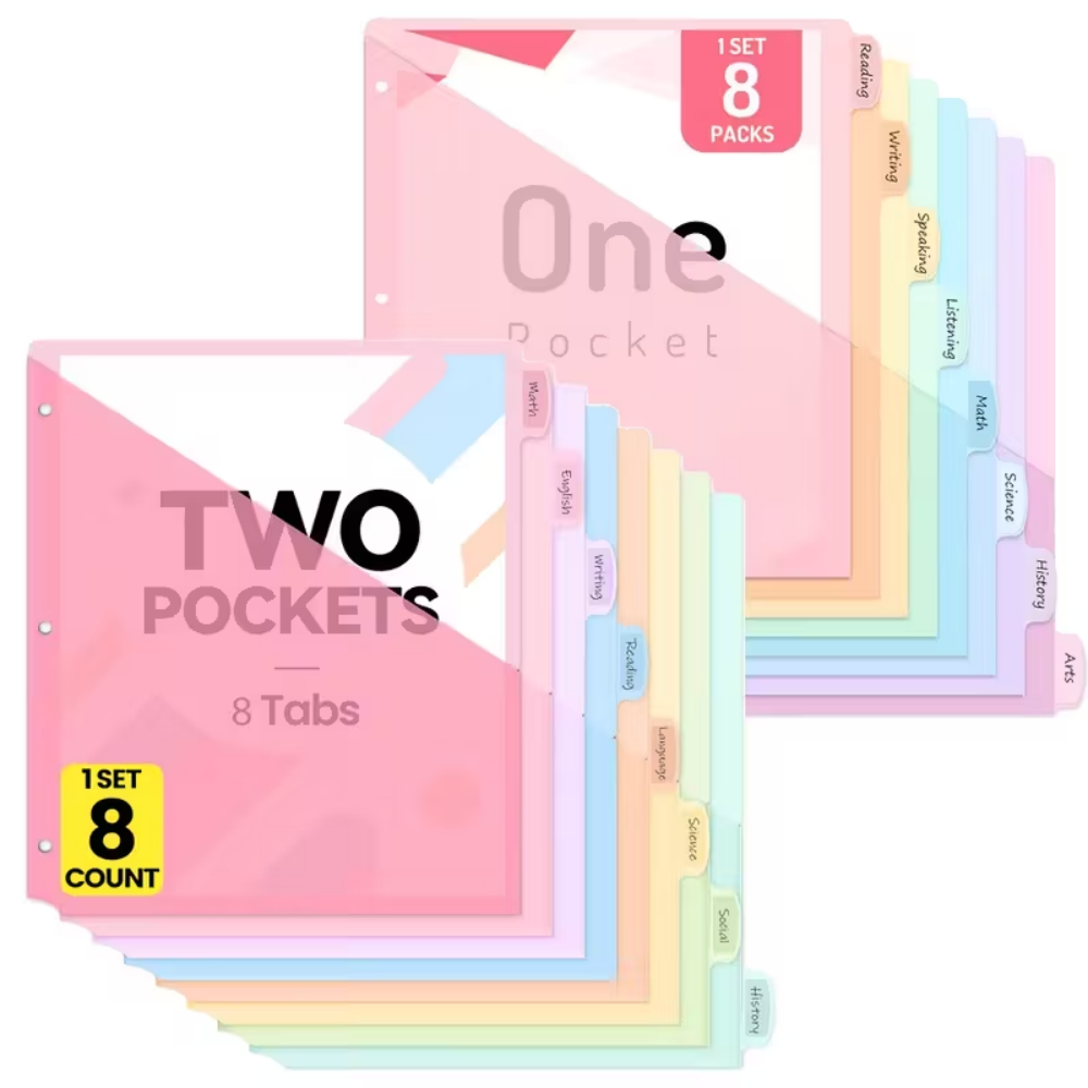 แผ่นแบ่งเอกสาร 8 ชิ้น สำหรับแฟ - Ring Binder Box บทวิจารณ์และราคา