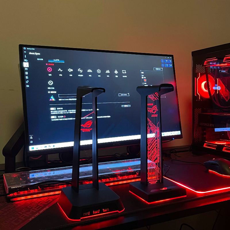 ขาตั้งหูฟังสำหรับเล่นเกม RGB พ - Desk Setup Headphones บทวิจารณ์และราคา