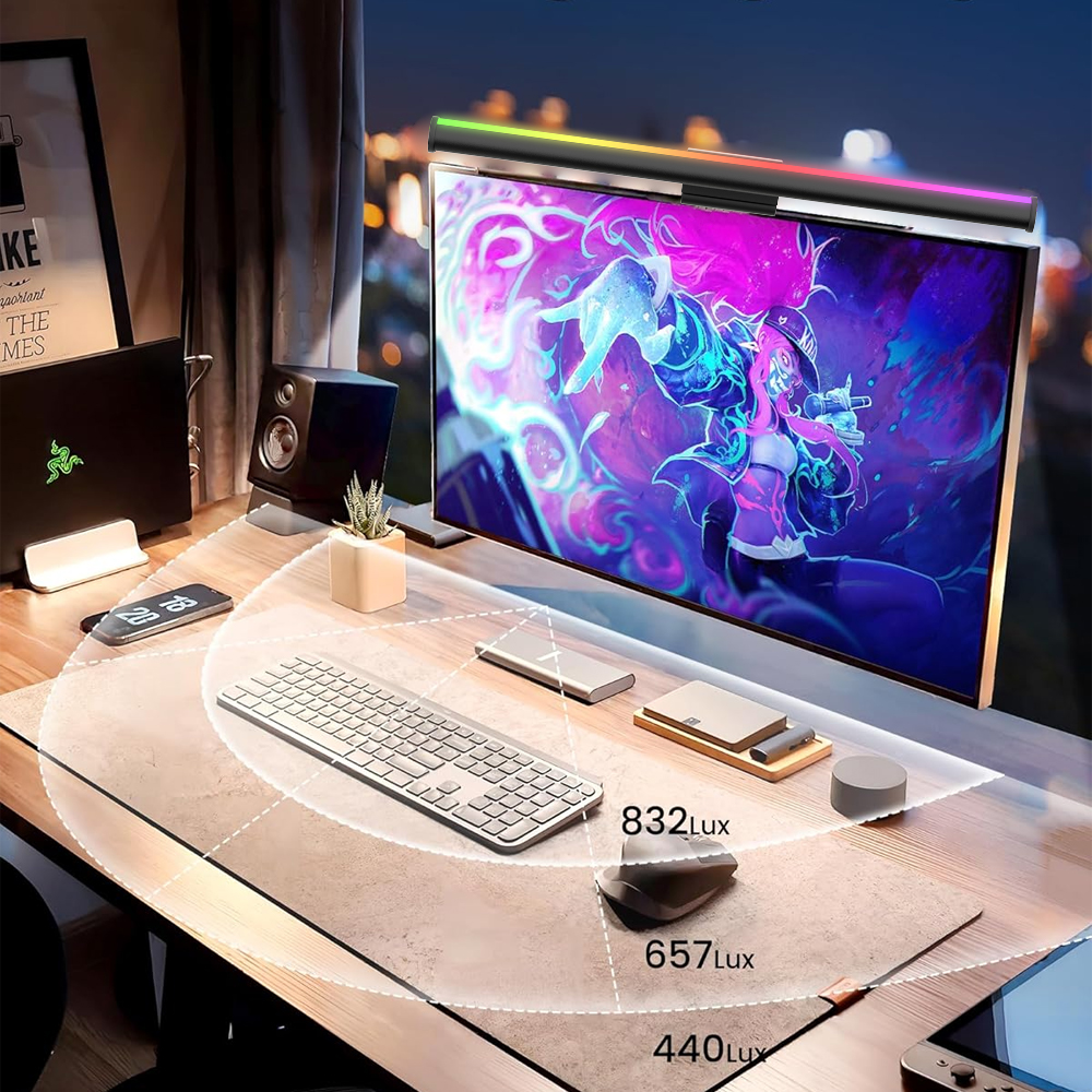 โคมไฟแขวนหน้าจอ ไฟ LED สำหรับจ - Setup Desk Monitor บทวิจารณ์และราคา