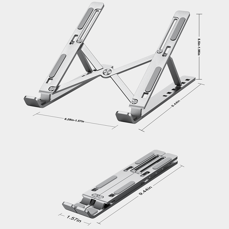 โลหะแบบพกพาขาตั้งแล็ปท็อปพับได - Desk Setup Macbook บทวิจารณ์และราคา