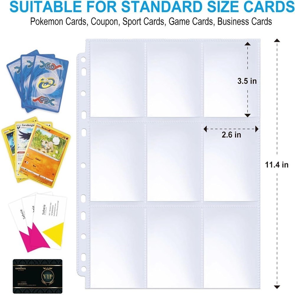 แผ่นใส่การ์ดสะสมแบบ 9 ช่อง 50  - Ring Binder Box บทวิจารณ์และราคา