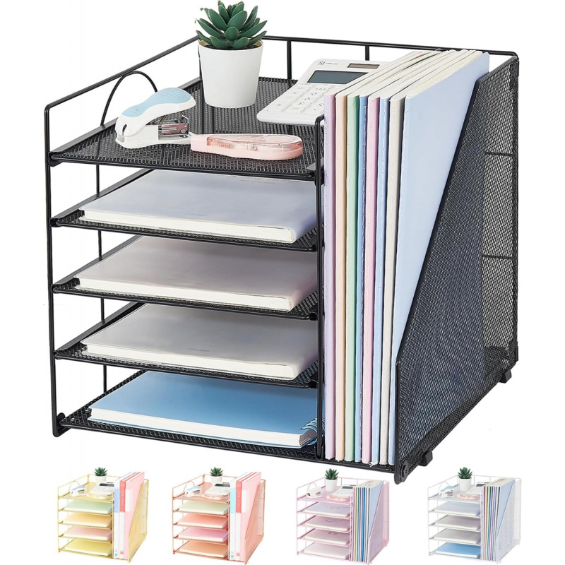 ชั้นวางเอกสารกระดาษ 5 ชั้น สำห - Desk Setup Design บทวิจารณ์และราคา