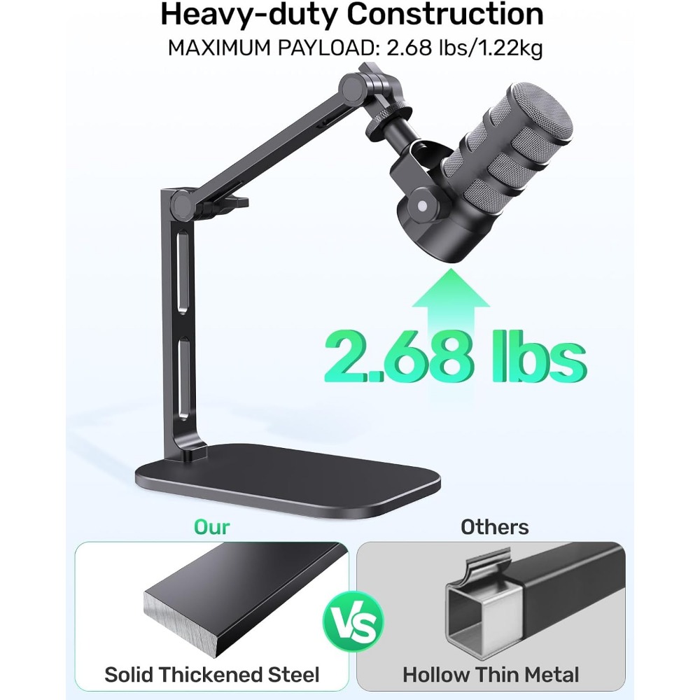 ขาตั้งไมโครโฟนแบบตั้งโต๊ะ ทนทา - Desk Setup Streaming บทวิจารณ์และราคา