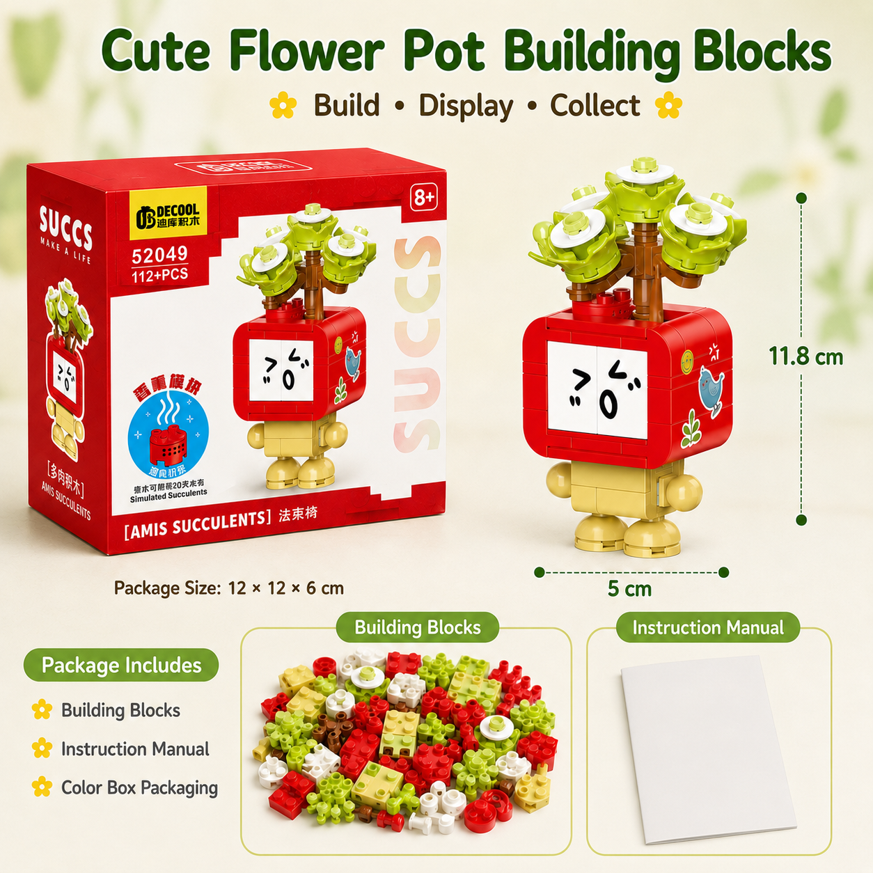 ตัวต่อบล็อกกระถางดอกไม้นิรันดร - Plant Pot Small Desk บทวิจารณ์และราคา