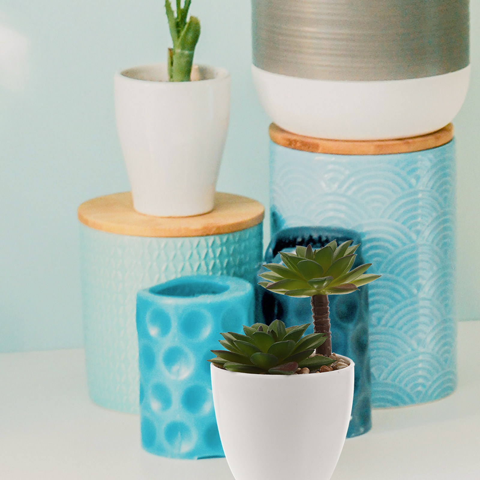 ต้นไม้จำลองแบบกระถาง ต้นไม้ประ - Plant Pot Small Desk บทวิจารณ์และราคา