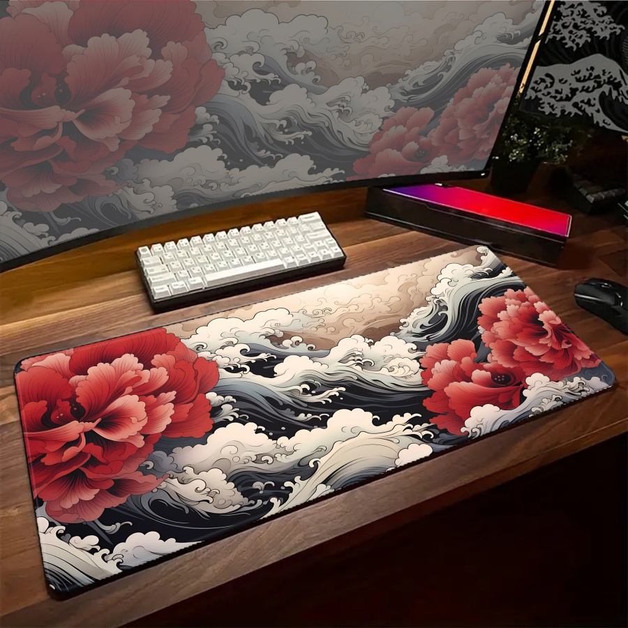 แผ่นรองเมาส์ขนาดใหญ่ลายขนนก สำ - Desk Setup Art บทวิจารณ์และราคา