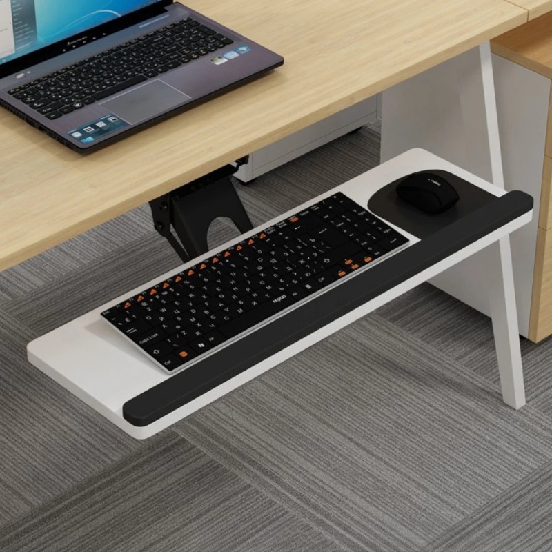 ถาดวางคีย์บอร์ดใต้โต๊ะพร้อมแผ่ - Desk Setup Home บทวิจารณ์และราคา