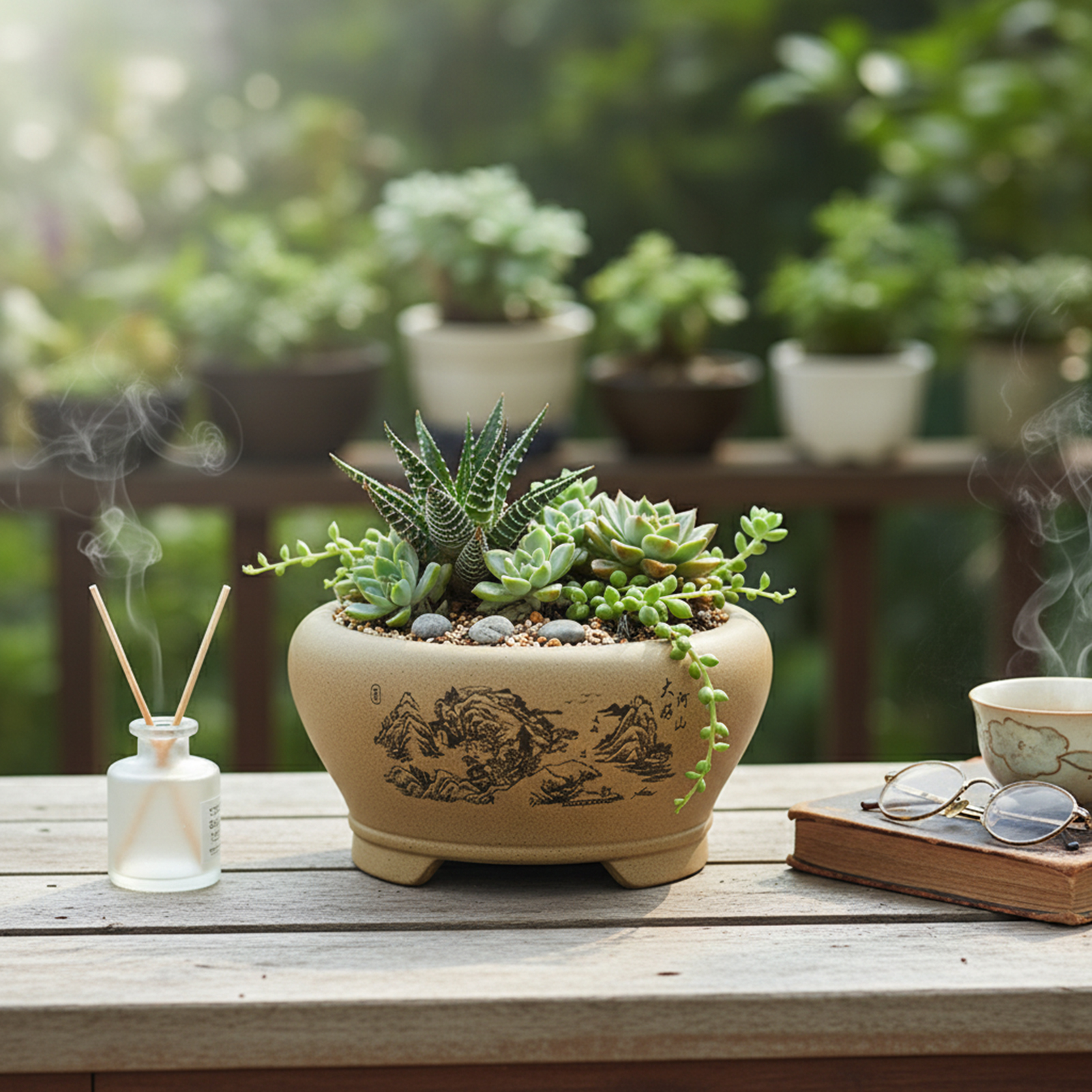 กระถางเซรามิกทรงกลมสำหรับปลูกไ - Plant Pot Small Desk บทวิจารณ์และราคา