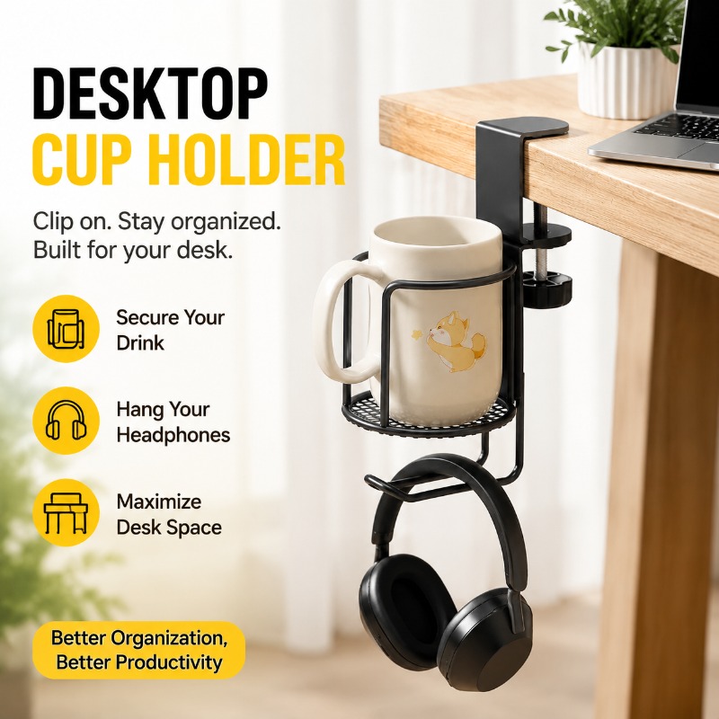 ที่วางแก้วน้ำและหูฟังแบบ 2 in  - Desk Setup Headphones บทวิจารณ์และราคา