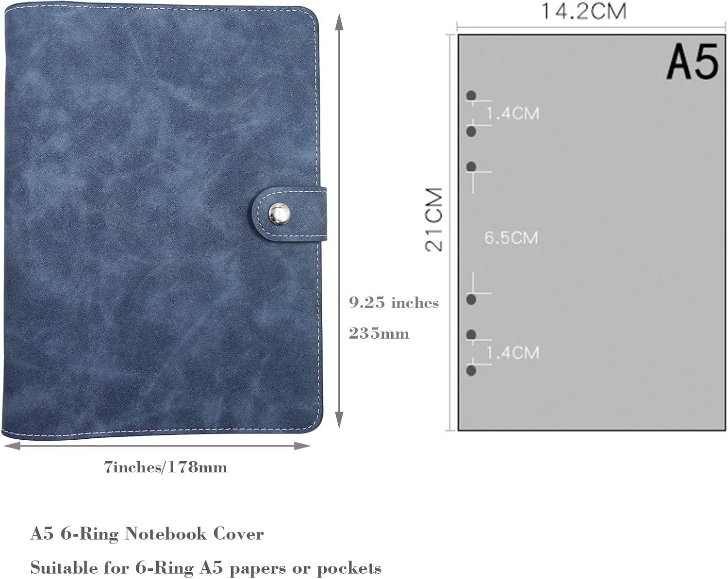 สมุดบันทึกปกหนัง PU แบบนิ่ม A5 - Ring Binder Box บทวิจารณ์และราคา